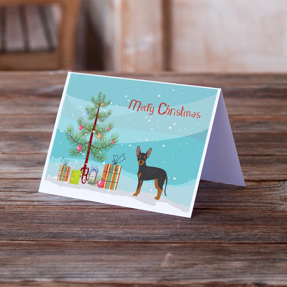 Prague Ratter Christmas Tree Greeting Cards Pack of 8 Blank Cards with Envelopes Whimsical A7 Size 5x7