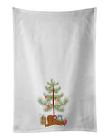 Ruby Cavalier King Charles Spaniel Christmas Tree Kitchen Towel Set of 2 White Dish Towels Decorative Bathroom Hand towel for Hand, Face, Hair, Yoga, Tea, Dishcloth, 19 X 28", White