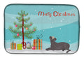 Ecuadorian Hairless Dog Christmas Tree Dish Drying Mat Absorbent Dish Drying Mat Pad for Kitchen Counter Dish Drainer Mat for Countertop, 14 x 21", Multicolor