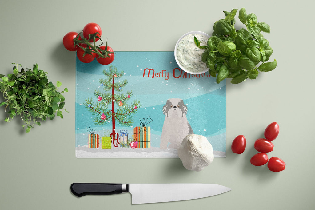 Odis Odessa Domestic Ideal Dog Christmas Tree Cutting Board Tempered Glass Kitchen Cutting Surface, Heat Resistant Chopping, Non-Slip Feet, Food Prep & Serving