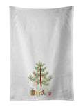 Bedlington Terrier Christmas Tree Kitchen Towel Set of 2 White Dish Towels Decorative Bathroom Hand towel for Hand, Face, Hair, Yoga, Tea, Dishcloth, 19 X 28", White