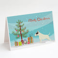 Black and White Bull Terrier Christmas Tree Greeting Cards Pack of 8 Blank Cards with Envelopes Whimsical A7 Size 5x7