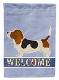 Basset Hound Welcome Garden Flag Mailbox Decorative Yard Banner Outside Patio Artwork for Flower Beds, Garden Size, Multicolor
