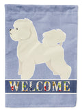 Bichon Frise Welcome Garden Flag Mailbox Decorative Yard Banner Outside Patio Artwork for Flower Beds, Garden Size, Multicolor