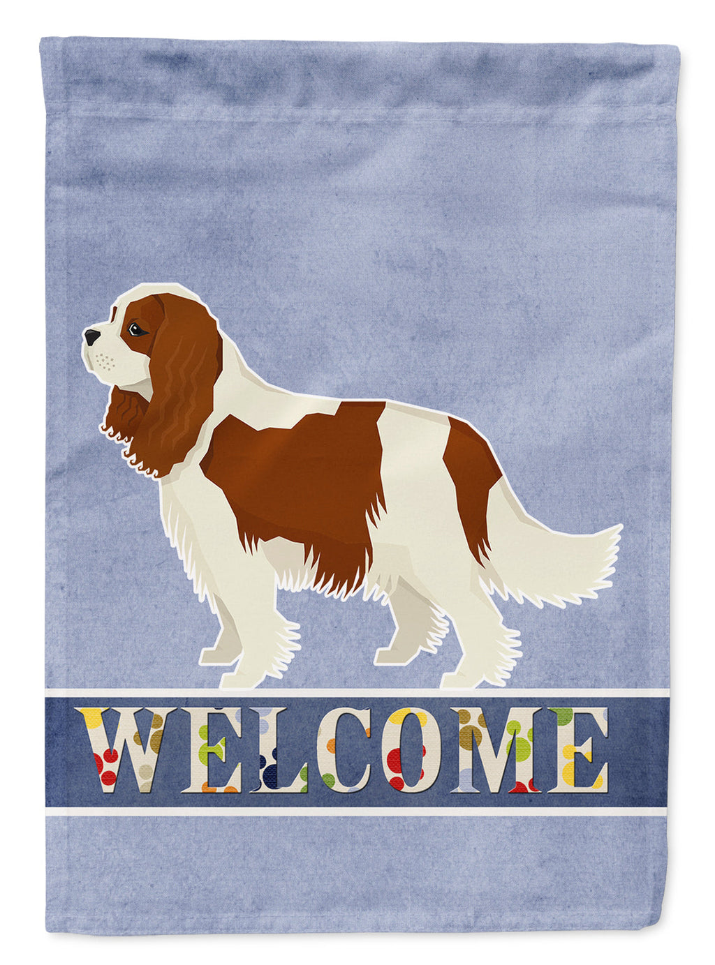 Cavalier Spaniel Welcome Garden Flag Mailbox Decorative Yard Banner Outside Patio Artwork for Flower Beds, Garden Size, Multicolor