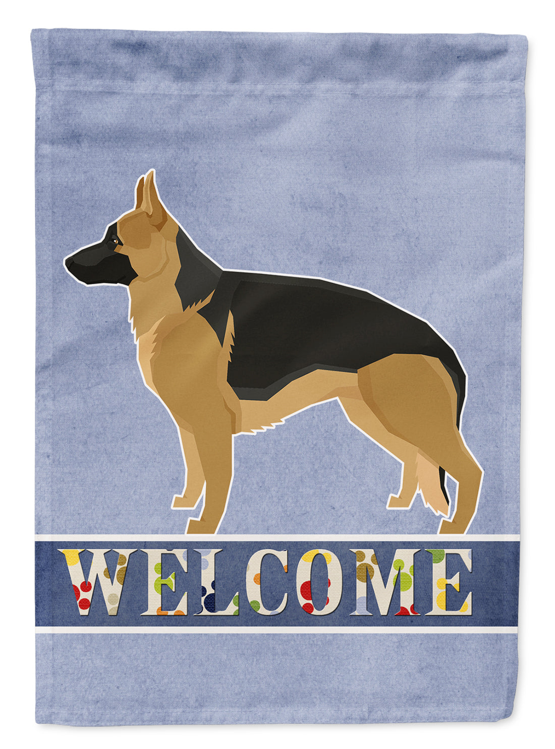 German Shepherd Welcome Garden Flag Mailbox Decorative Yard Banner Outside Patio Artwork for Flower Beds, Garden Size, Multicolor