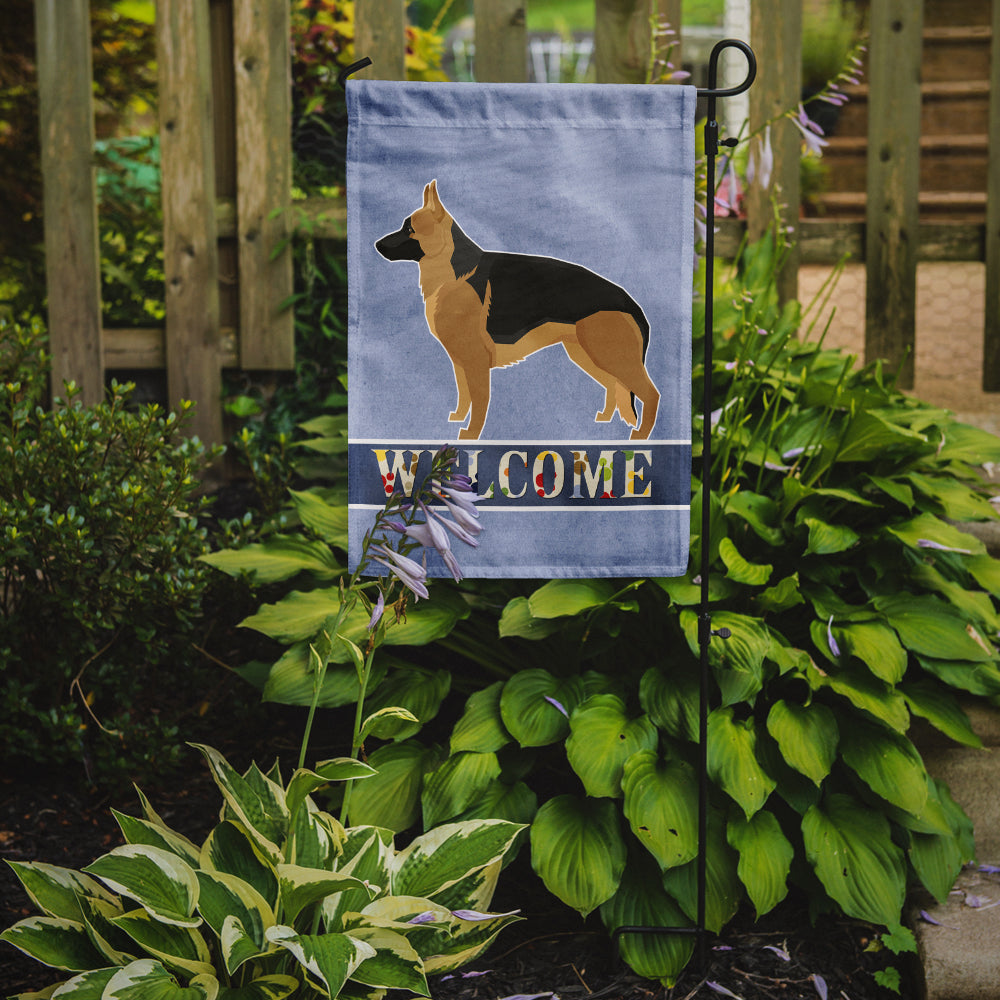 German Shepherd Welcome Garden Flag Mailbox Decorative Yard Banner Outside Patio Artwork for Flower Beds, Garden Size, Multicolor