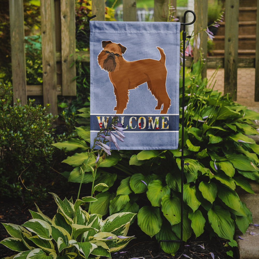 Brussels Griffon Welcome Garden Flag Mailbox Decorative Yard Banner Outside Patio Artwork for Flower Beds, Garden Size, Multicolor