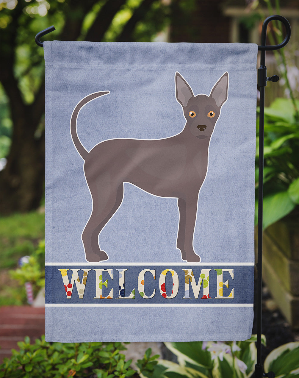 Abyssinian or African Hairless Dog Welcome Garden Flag Mailbox Decorative Yard Banner Outside Patio Artwork for Flower Beds, Garden Size, Multicolor