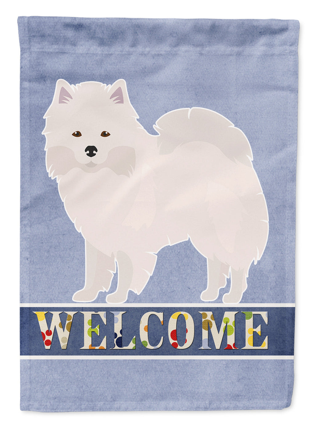American Eskimo Welcome Garden Flag Mailbox Decorative Yard Banner Outside Patio Artwork for Flower Beds, Garden Size, Multicolor