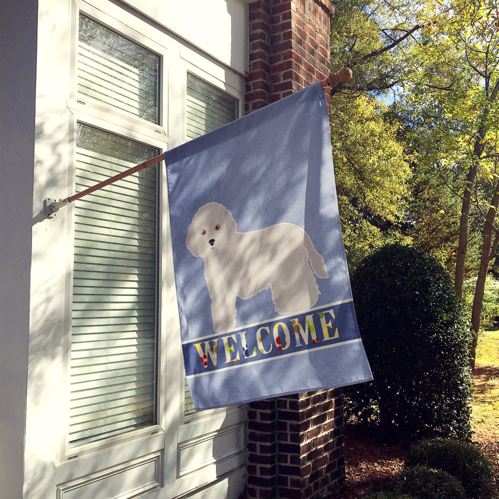 Cyprus Poodle Welcome House Flag 28x40 Porch Sleeve Pole Decorative Outside Yard Banner Artwork Wall Hanging, Polyester