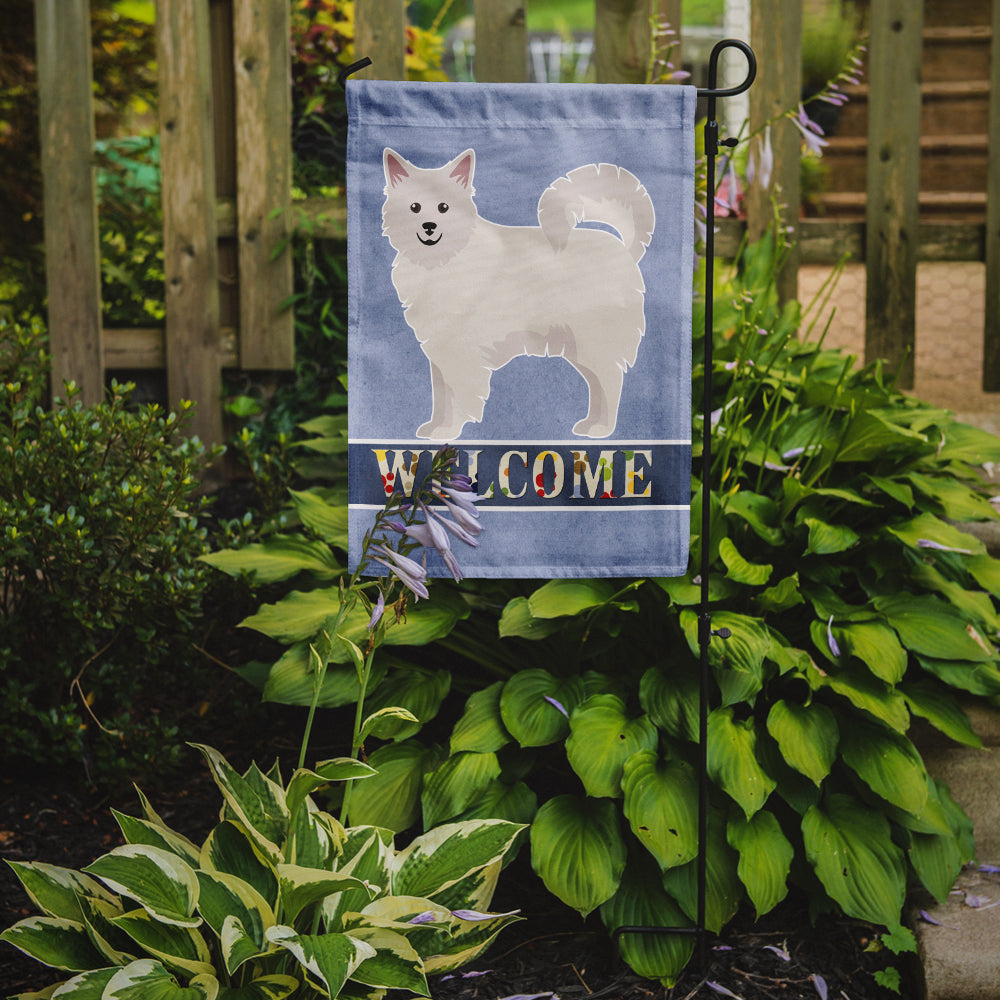 Italian Spitz Welcome Garden Flag Mailbox Decorative Yard Banner Outside Patio Artwork for Flower Beds, Garden Size, Multicolor