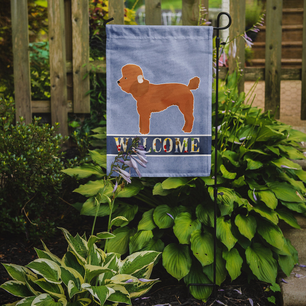 Toy Poodle Welcome Garden Flag Mailbox Decorative Yard Banner Outside Patio Artwork for Flower Beds, Garden Size, Multicolor