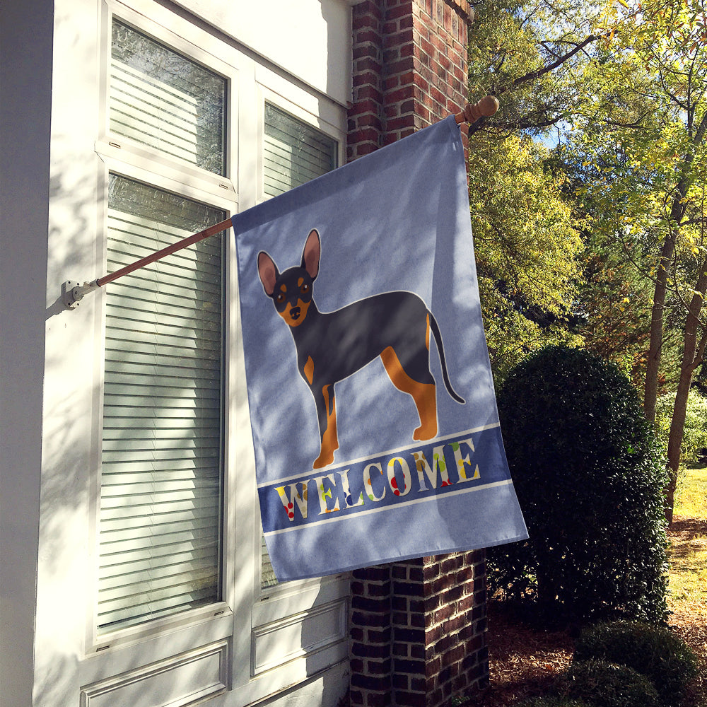 Prague Ratter Welcome House Flag 28x40 Porch Sleeve Pole Decorative Outside Yard Banner Artwork Wall Hanging, Polyester