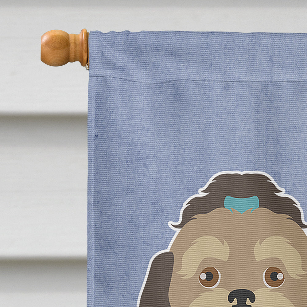 Russian Tsvetnaya Bolonka Lap Dog Welcome House Flag 28x40 Porch Sleeve Pole Decorative Outside Yard Banner Artwork Wall Hanging, Polyester