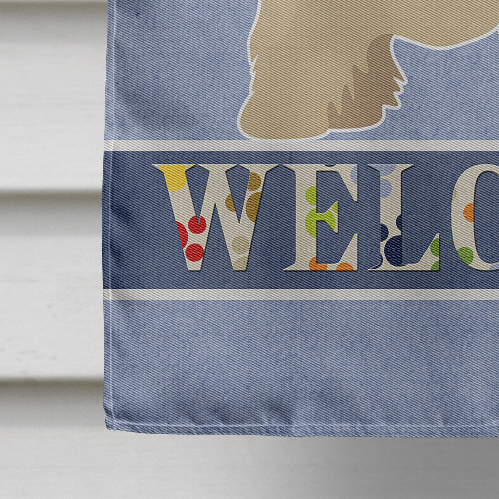 Russian Tsvetnaya Bolonka Lap Dog Welcome House Flag 28x40 Porch Sleeve Pole Decorative Outside Yard Banner Artwork Wall Hanging, Polyester