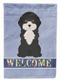 Black and White Cyprus Poodle Welcome Garden Flag Mailbox Decorative Yard Banner Outside Patio Artwork for Flower Beds, Garden Size, Multicolor