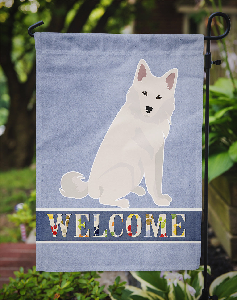 Danish Spitz Welcome Garden Flag Mailbox Decorative Yard Banner Outside Patio Artwork for Flower Beds, Garden Size, Multicolor
