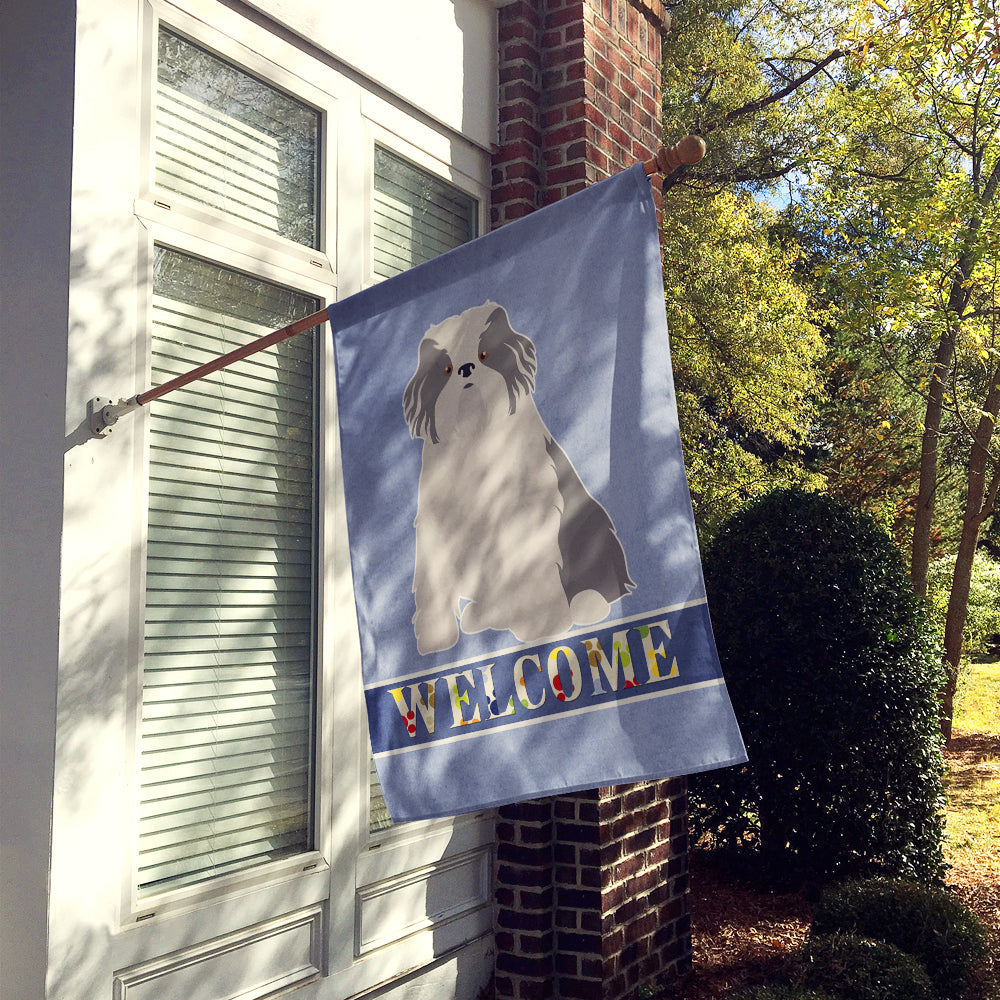 Odis Odessa Domestic Ideal Dog Welcome House Flag 28x40 Porch Sleeve Pole Decorative Outside Yard Banner Artwork Wall Hanging, Polyester