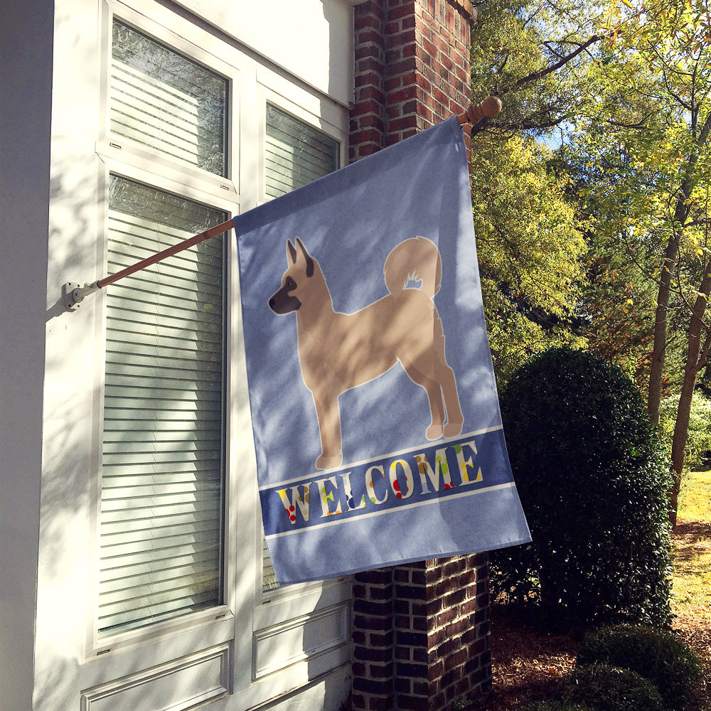 Akita Shepherd Welcome House Flag 28x40 Porch Sleeve Pole Decorative Outside Yard Banner Artwork Wall Hanging, Polyester