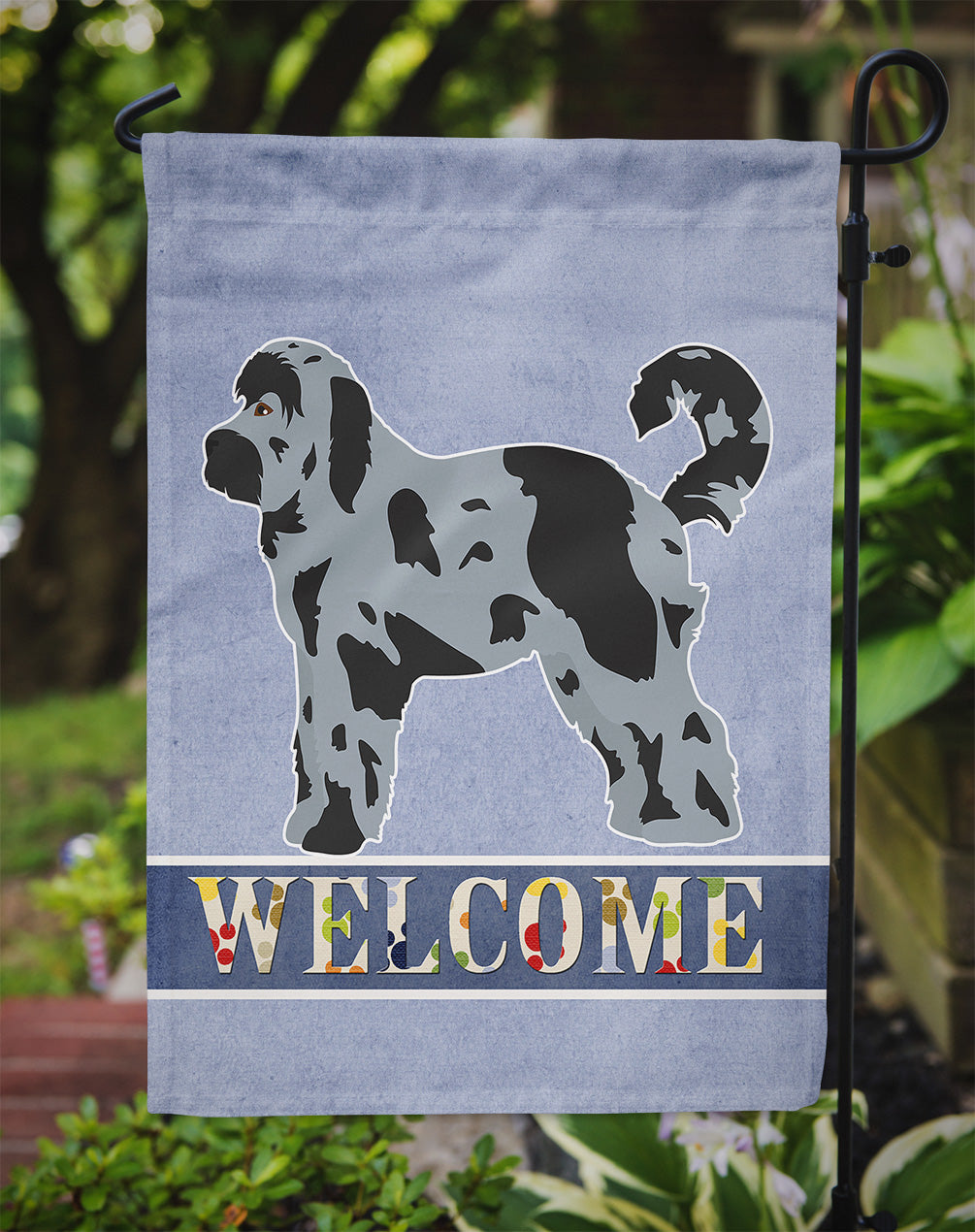 Aussiedoodle #2 Welcome Garden Flag Mailbox Decorative Yard Banner Outside Patio Artwork for Flower Beds, Garden Size, Multicolor