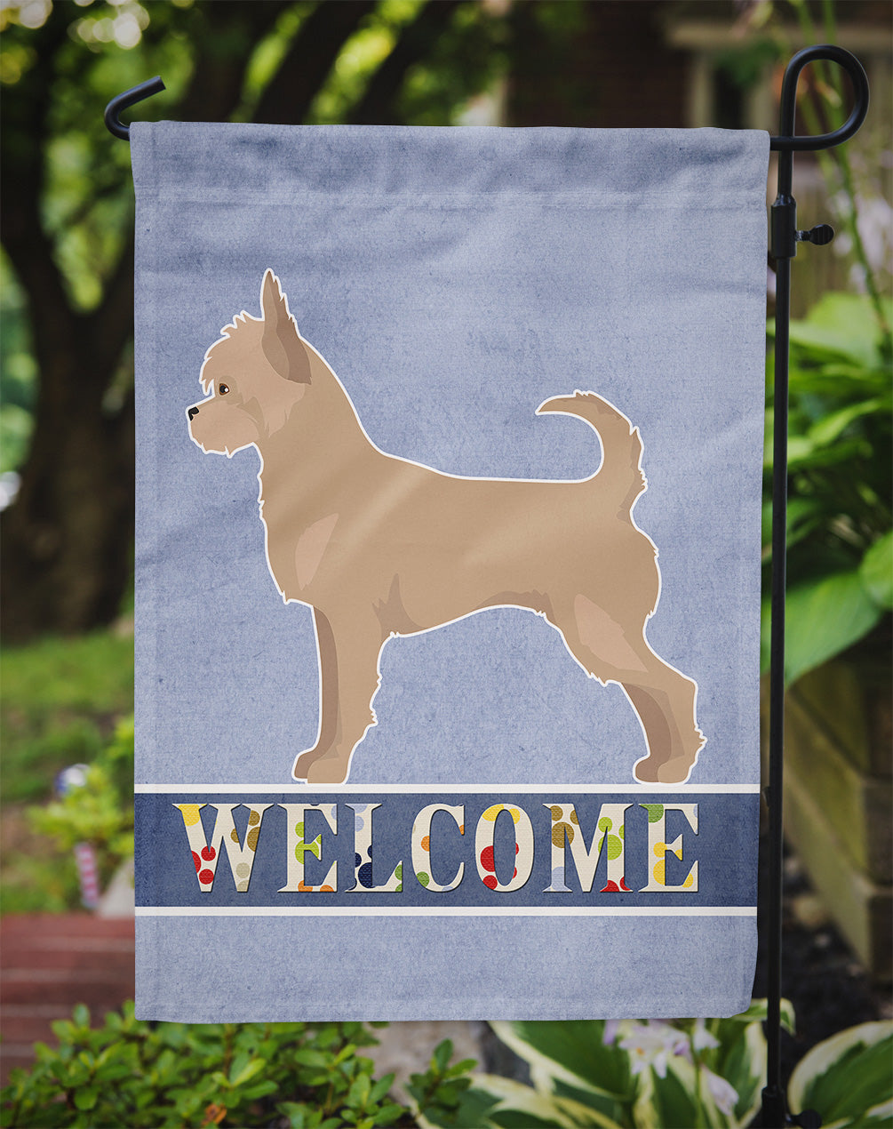 Tan Chorkie Welcome Garden Flag Mailbox Decorative Yard Banner Outside Patio Artwork for Flower Beds, Garden Size, Multicolor