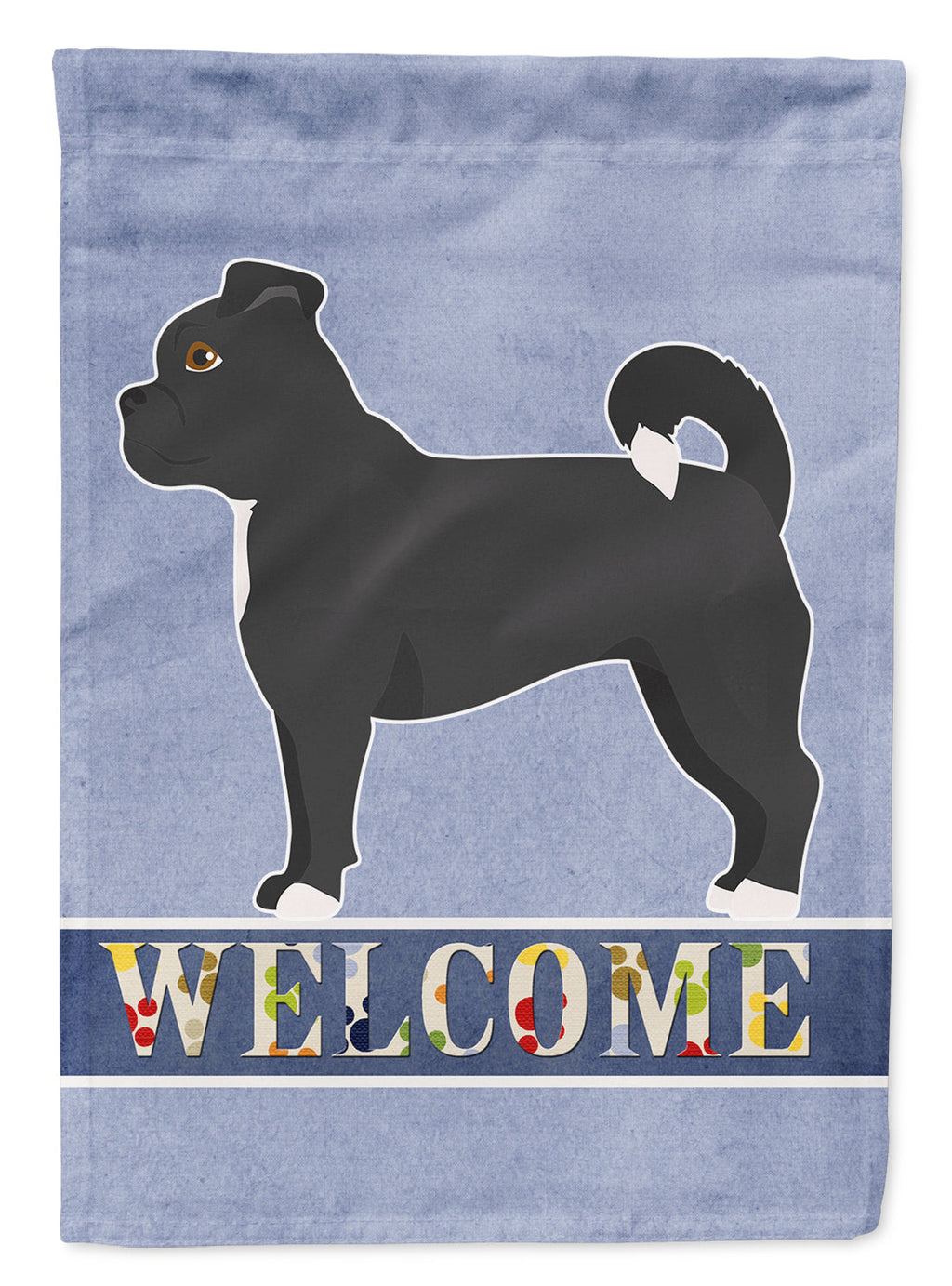 Black Chug Welcome Garden Flag Mailbox Decorative Yard Banner Outside Patio Artwork for Flower Beds, Garden Size, Multicolor
