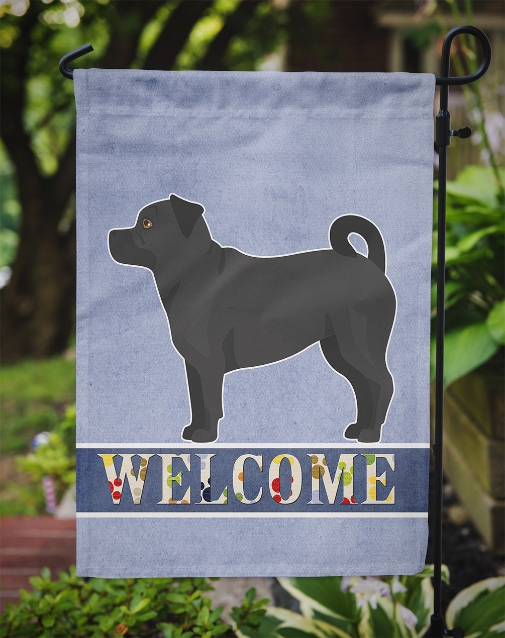 Balck Jug Welcome Garden Flag Mailbox Decorative Yard Banner Outside Patio Artwork for Flower Beds, Garden Size, Multicolor