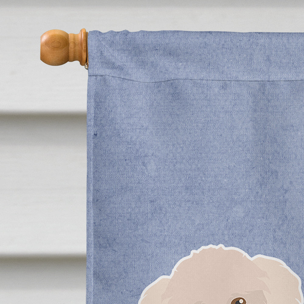 Maltipoo Welcome House Flag 28x40 Porch Sleeve Pole Decorative Outside Yard Banner Artwork Wall Hanging, Polyester