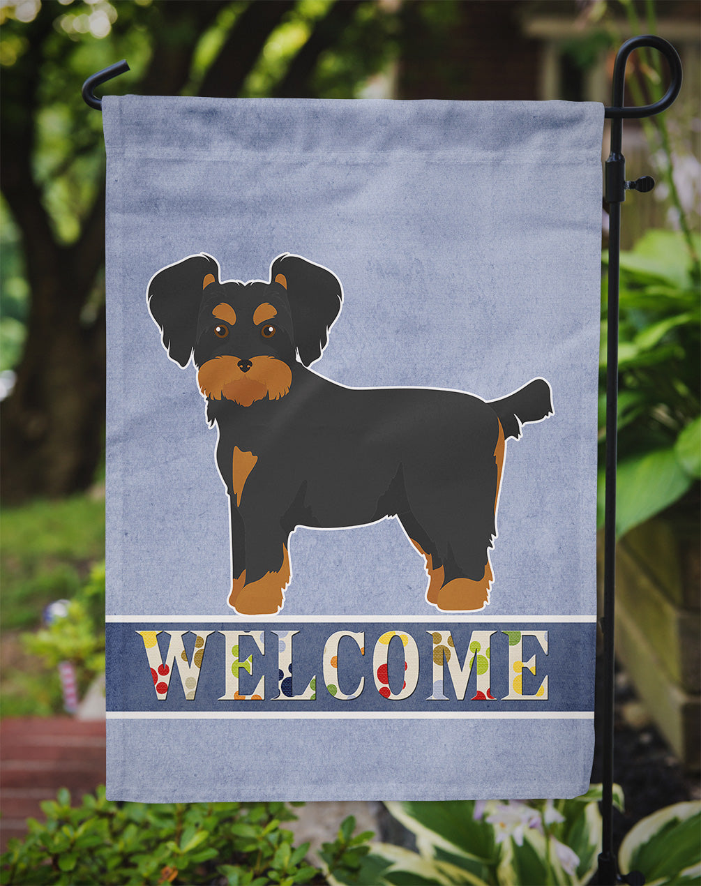 Morkie Welcome Garden Flag Mailbox Decorative Yard Banner Outside Patio Artwork for Flower Beds, Garden Size, Multicolor