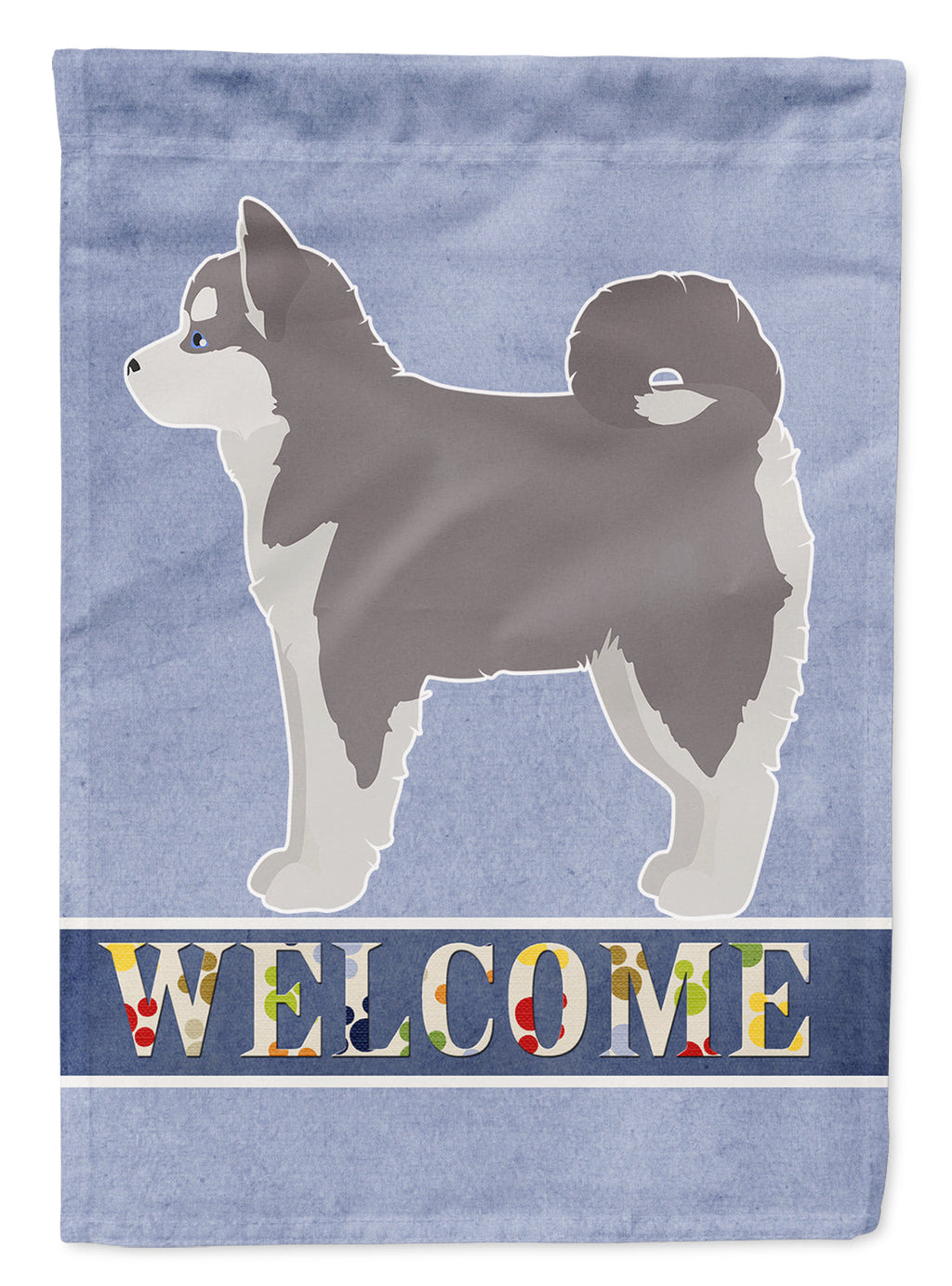 Pomsky #2 Welcome Garden Flag Mailbox Decorative Yard Banner Outside Patio Artwork for Flower Beds, Garden Size, Multicolor