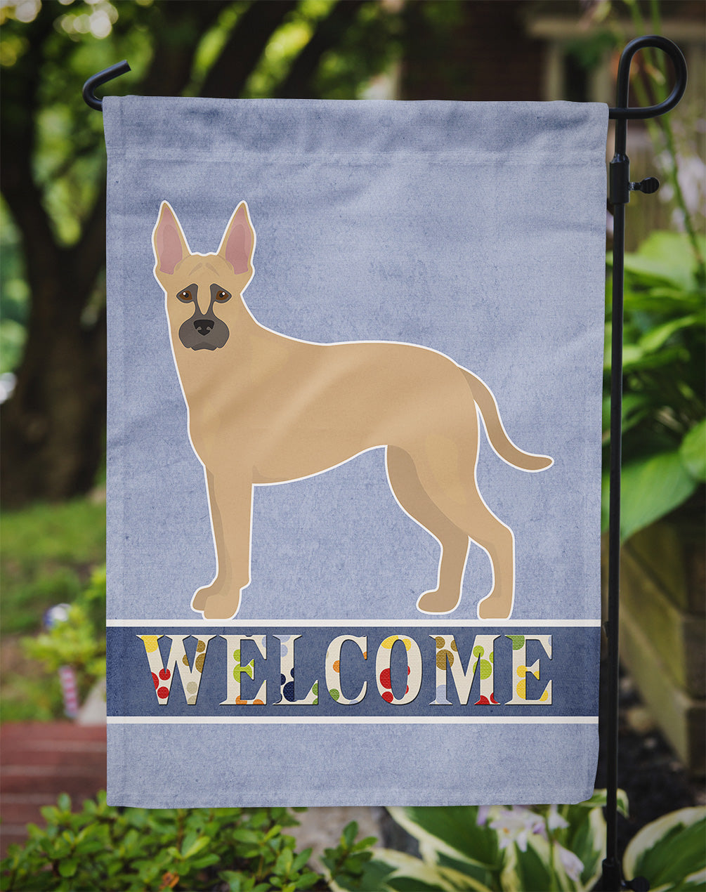 Shepherd Pit Mix #2 Welcome Garden Flag Mailbox Decorative Yard Banner Outside Patio Artwork for Flower Beds, Garden Size, Multicolor