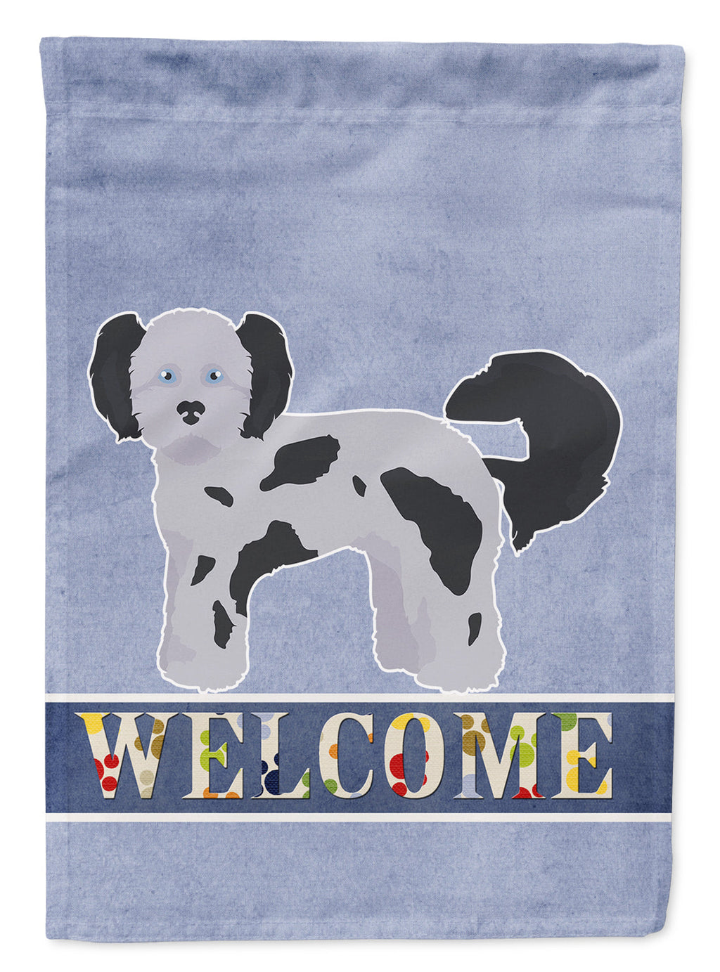 Shih Poo Welcome Garden Flag Mailbox Decorative Yard Banner Outside Patio Artwork for Flower Beds, Garden Size, Multicolor