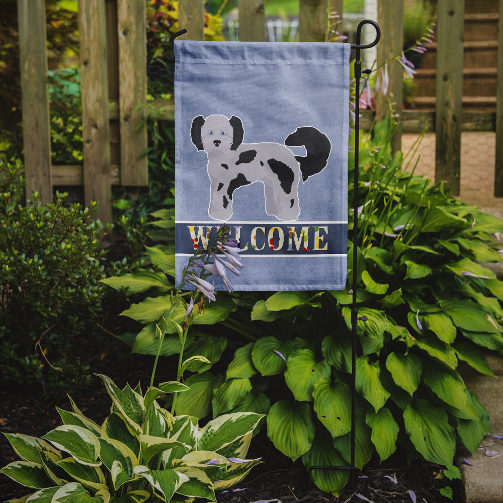 Shih Poo Welcome Garden Flag Mailbox Decorative Yard Banner Outside Patio Artwork for Flower Beds, Garden Size, Multicolor