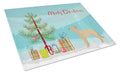 German Sheprador #1 Christmas Tree Cutting Board Tempered Glass Kitchen Cutting Surface, Heat Resistant Chopping, Non-Slip Feet, Food Prep & Serving