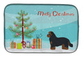 Shorkie #1 Christmas Tree Dish Drying Mat Absorbent Dish Drying Mat Pad for Kitchen Counter Dish Drainer Mat for Countertop, 14 x 21", Multicolor