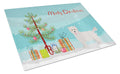 Westiepoo #2 Christmas Tree Cutting Board Tempered Glass Kitchen Cutting Surface, Heat Resistant Chopping, Non-Slip Feet, Food Prep & Serving