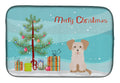 Morkie #3 Christmas Tree Dish Drying Mat Absorbent Dish Drying Mat Pad for Kitchen Counter Dish Drainer Mat for Countertop, 14 x 21", Multicolor