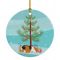 Rex Guinea Pig Merry Christmas Ceramic Ornament Christmas Tree Hanging Decorations for Home Christmas Holiday, Party, Gift, 3 in, Multicolor