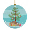 Zebra Mouse Merry Christmas Ceramic Ornament Christmas Tree Hanging Decorations for Home Christmas Holiday, Party, Gift, 3 in, Multicolor