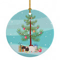Dumbo Rat Merry Christmas Ceramic Ornament Christmas Tree Hanging Decorations for Home Christmas Holiday, Party, Gift, 3 in, Multicolor