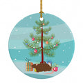 Rex Rat Merry Christmas Ceramic Ornament Christmas Tree Hanging Decorations for Home Christmas Holiday, Party, Gift, 3 in, Multicolor