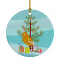 Norwich Canary Merry Christmas Ceramic Ornament Christmas Tree Hanging Decorations for Home Christmas Holiday, Party, Gift, 3 in, Multicolor