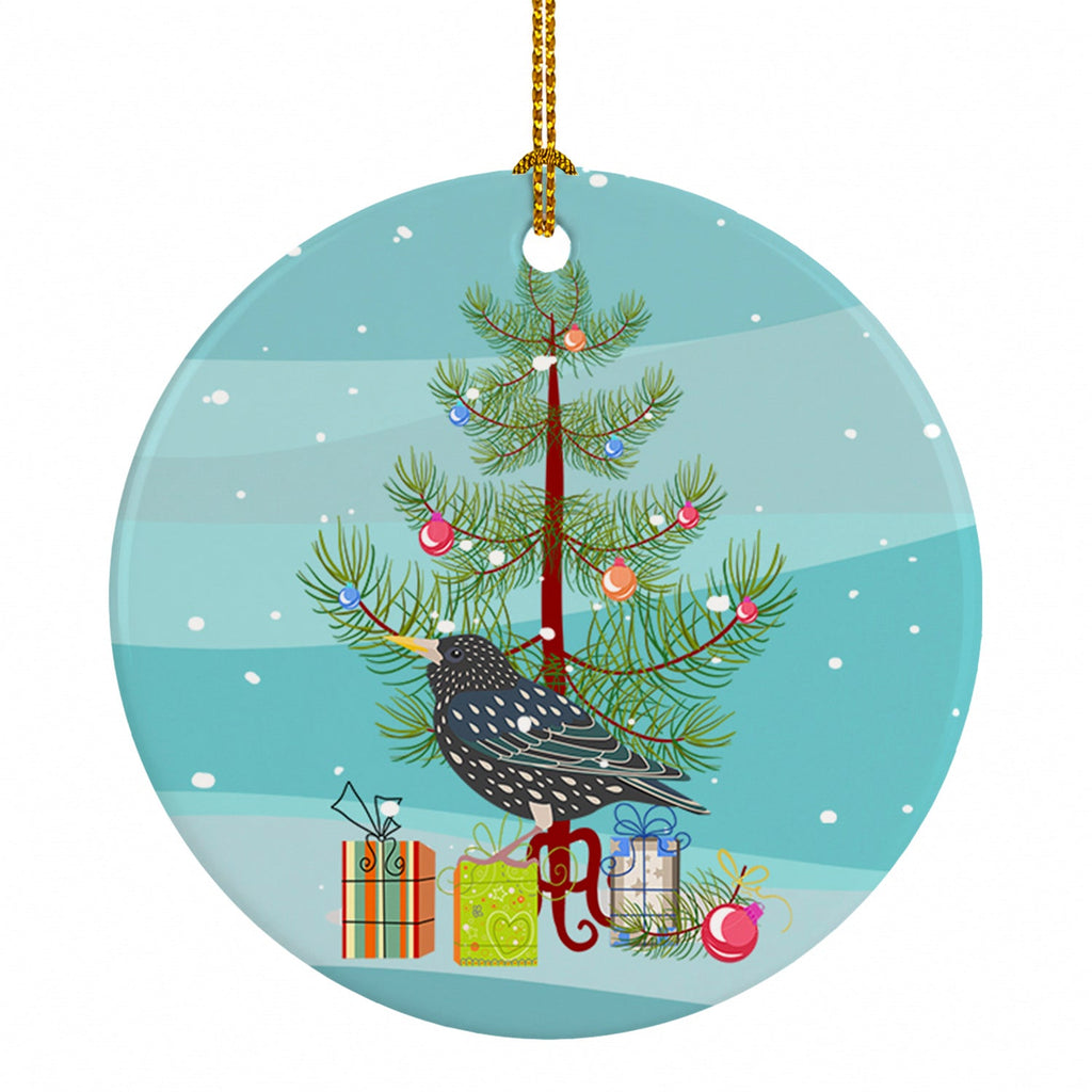 Starling Merry Christmas Ceramic Ornament Christmas Tree Hanging Decorations for Home Christmas Holiday, Party, Gift, 3 in, Multicolor