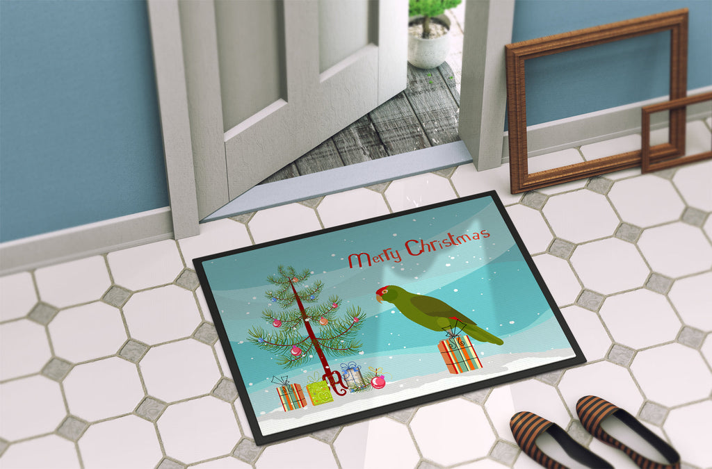 Amazon Parrot Merry Christmas Doormat Indoor Outdoor 24H X 36W Front Door Mat Rugs for Entryway, Non Slip Washable Low Pile,