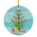 New Zealand Parakeet Merry Christmas Ceramic Ornament Christmas Tree Hanging Decorations for Home Christmas Holiday, Party, Gift, 3 in, Multicolor
