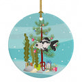 Telescope Eye Goldfish Merry Christmas Ceramic Ornament Christmas Tree Hanging Decorations for Home Christmas Holiday, Party, Gift, 3 in, Multicolor