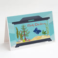Veiltail Goldfish Merry Christmas Greeting Cards Pack of 8 Blank Cards with Envelopes Whimsical A7 Size 5x7