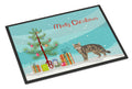 American Wirehair Cat Christmas Doormat Indoor Outdoor 18H X 27W Front Door Mat Rugs for Entryway, Non Slip Washable