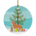 Aphrodite Giant Cat Christmas Ceramic Ornament Christmas Tree Hanging Decorations for Home Christmas Holiday, Party, Gift, 3 in, Multicolor